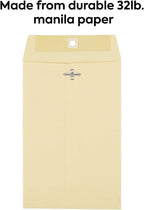 6x9 Extra-Heavyweight Clasp Envelopes, Manila, 100/Box