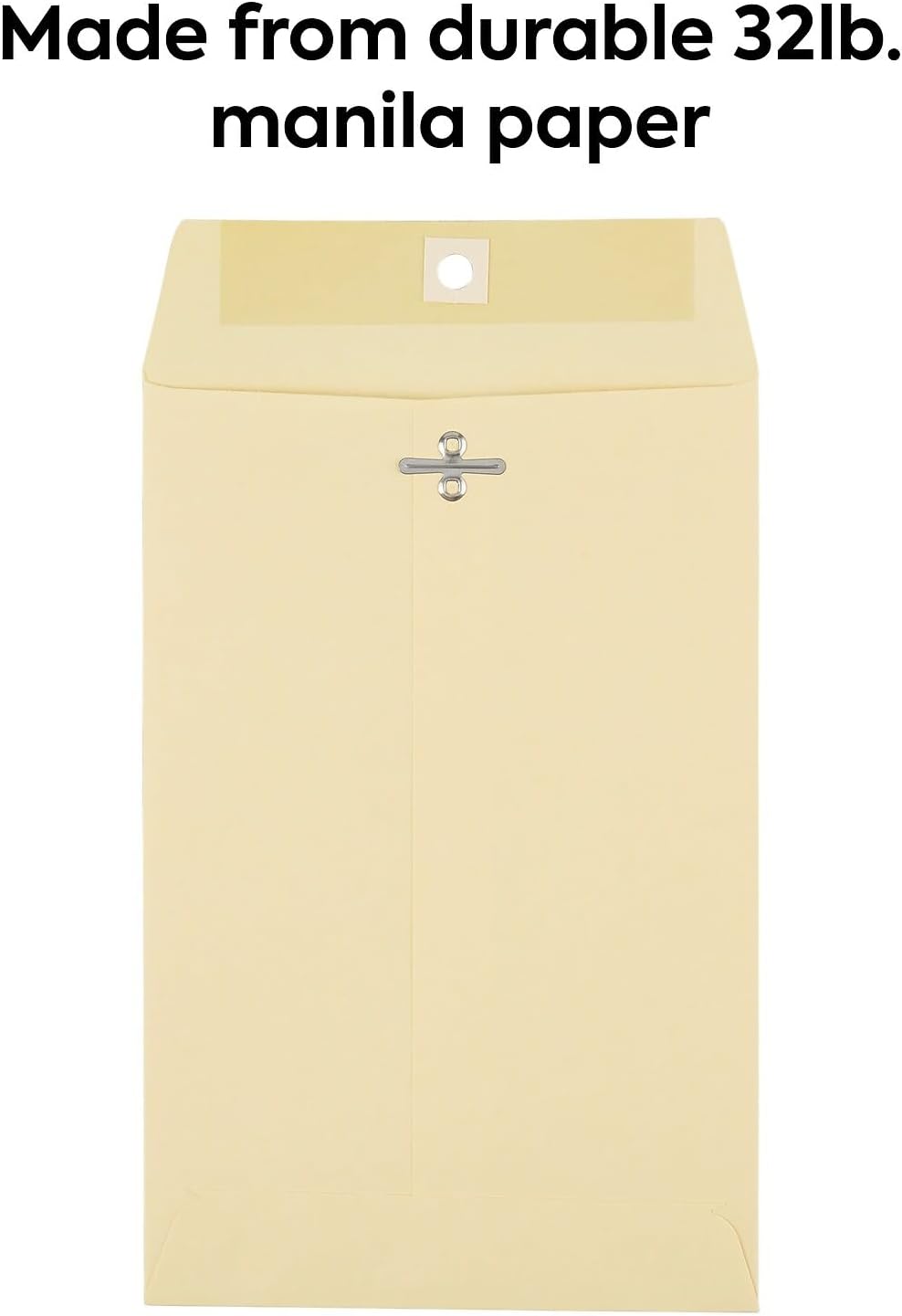 6x9 Extra-Heavyweight Clasp Envelopes, Manila, 100/Box