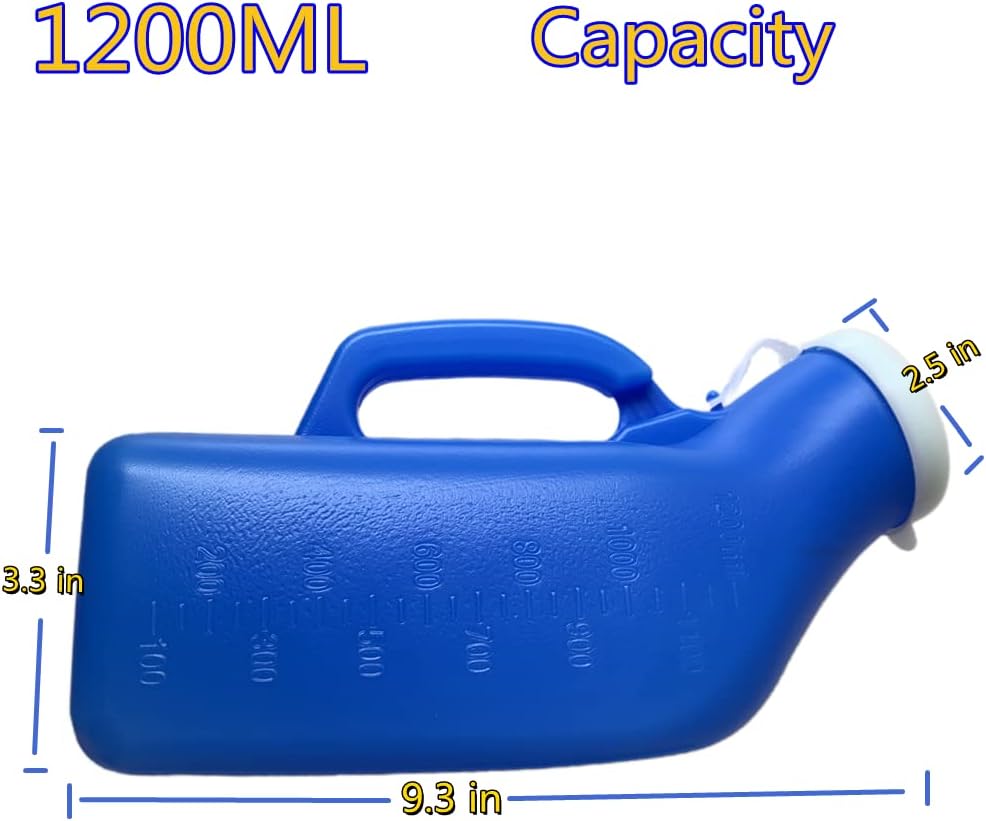 Urinals for Men,YUMSUM Portable Urinal 1200ml 2 Pack (New Blue)