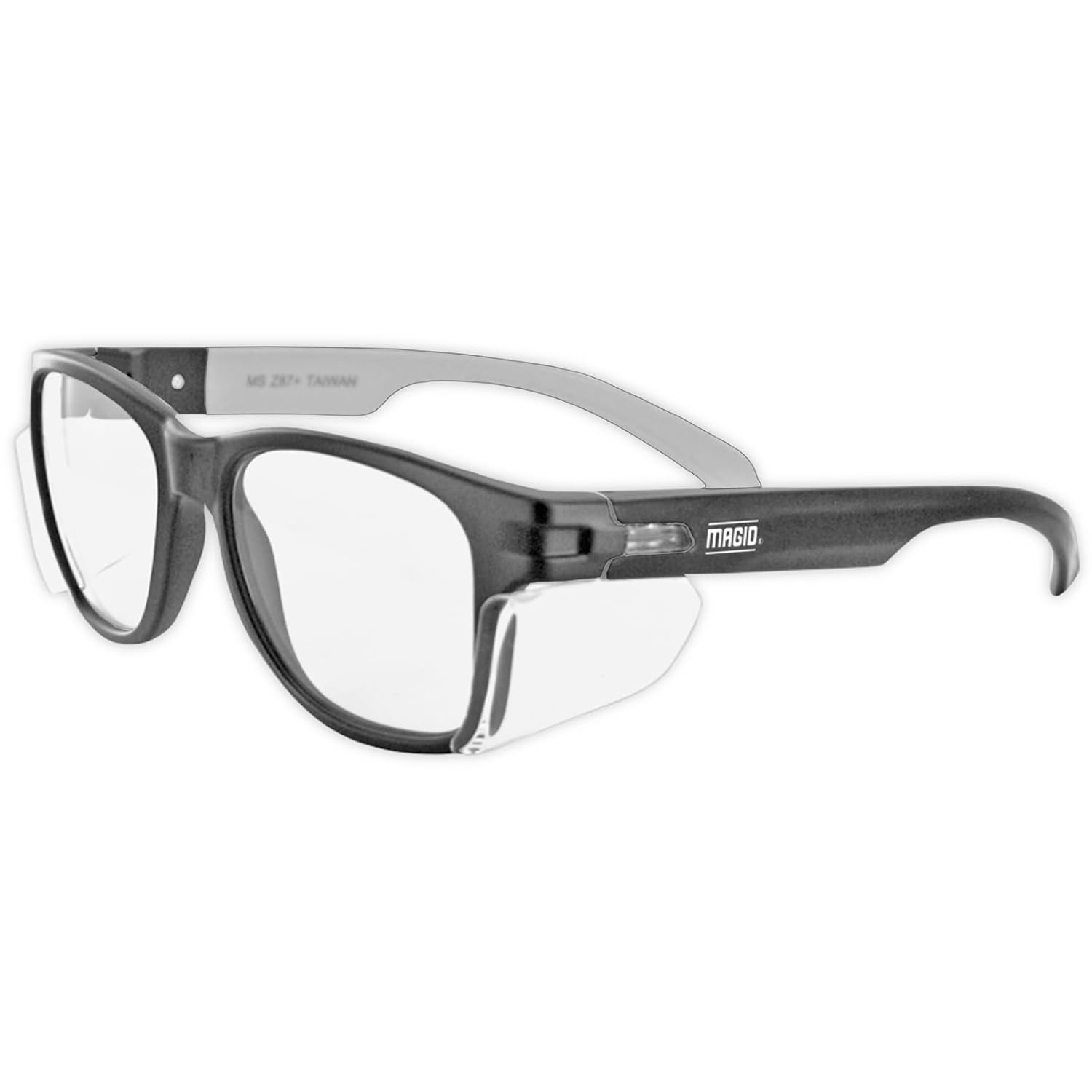 Y50 Safety Glasses for Construction | Black Frame — 1 Pair, Clear Lens | Side Shields, ANSI Z87.1+, Anti-Fog