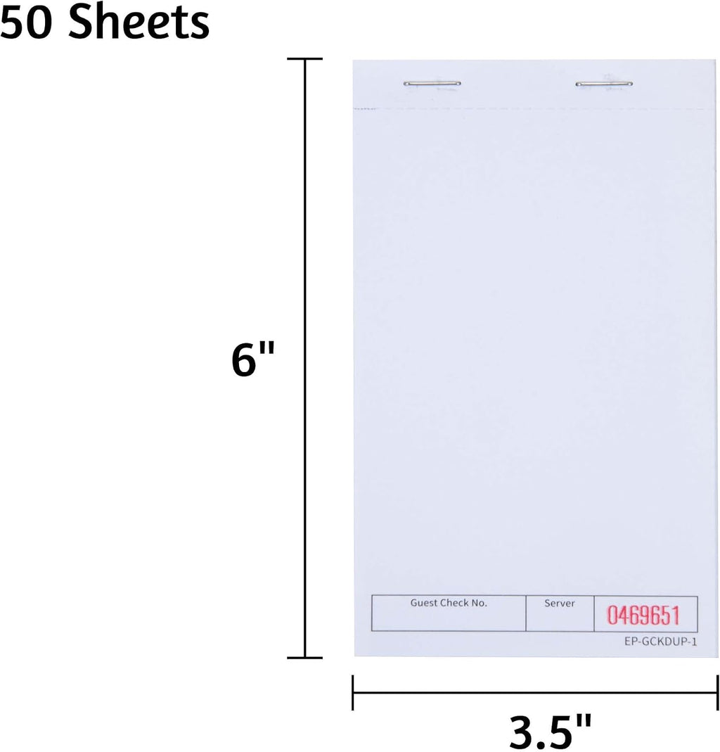Guest Checks Pads (10 Pads), total 500 Blank Waiter Pad
