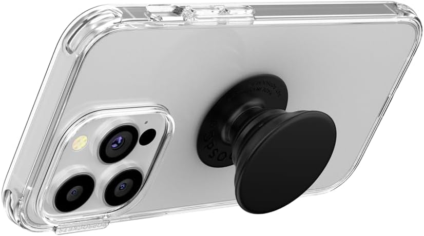Adhesive Phone Grip, Holder, Phone Stand, Black - Black