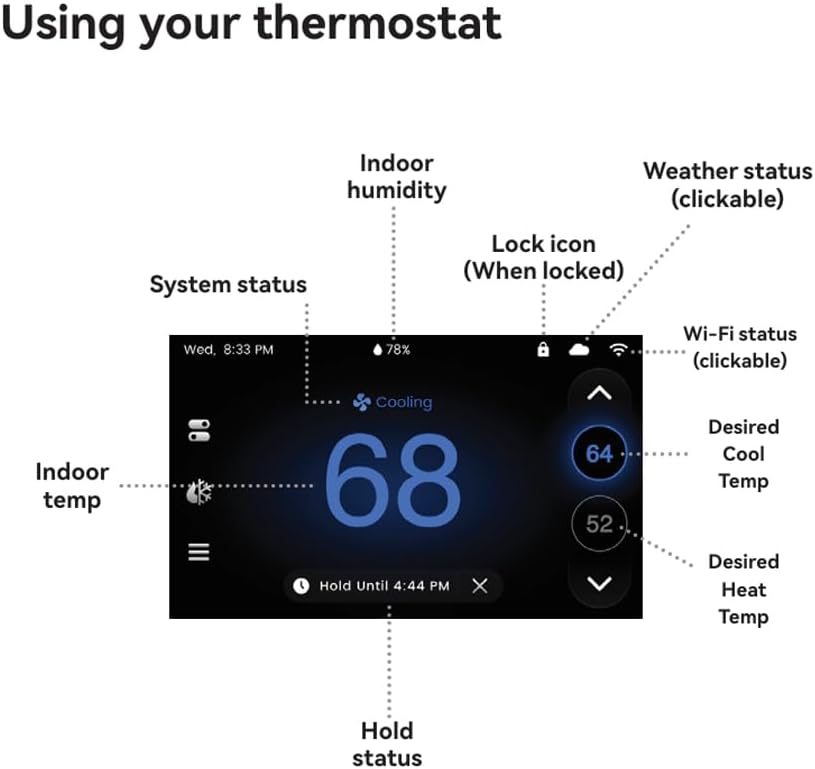 Smart Thermostats for Home, Wenzhiiot Programmable WiFi Thermostat with 4.3" Touchscreen Display, App Control, Easy