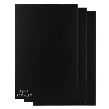 3 Pack 5052 Anodized Aluminum Sheet Metal 12 x 8 x 1/32 Inch Black Rectangle Aluminum Metal Plate Engraving Blanks