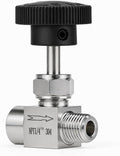 Angry Pony 1/4 NPT Needle Valve, Hydraulic Flow Control Valve, 900 PSI