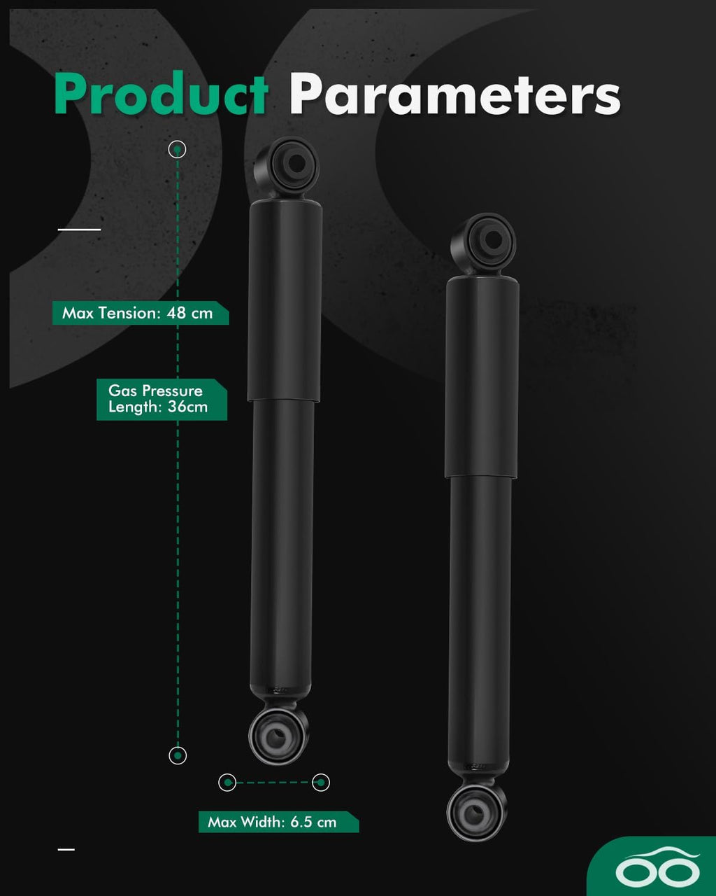 SCITOO Rear Shock Absorbers Fit for 2006-2012 Toyota RAV4