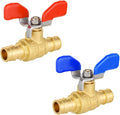 2Pcs EFIELD 1/2"Pex-A Expansion Ball Valve With Butterfly Level(VALVE331-2)