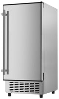 15" Under Counter Ice Maker Machine 130 Lbs/Day with 30 Lbs Ice Storage, Self Cleaning, Thicknesses Adjustable