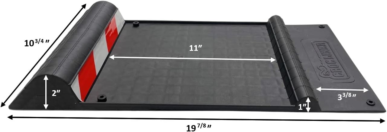 Garage Indoor/Outdoor Parking Guide Mat, Heavy Duty Wheel Stoppers, for Trucks & Vehicles, Anti-Skid Grips