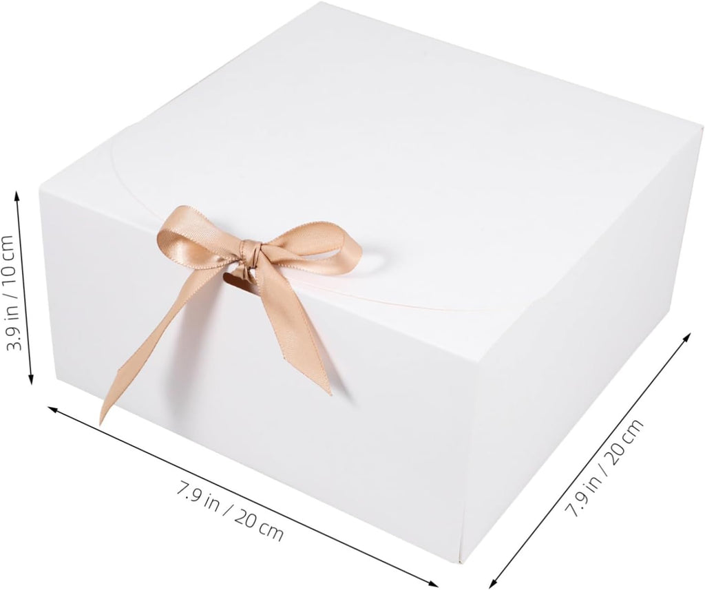 12pcs White Clamshell Gift Boxes with Lid for Weddings