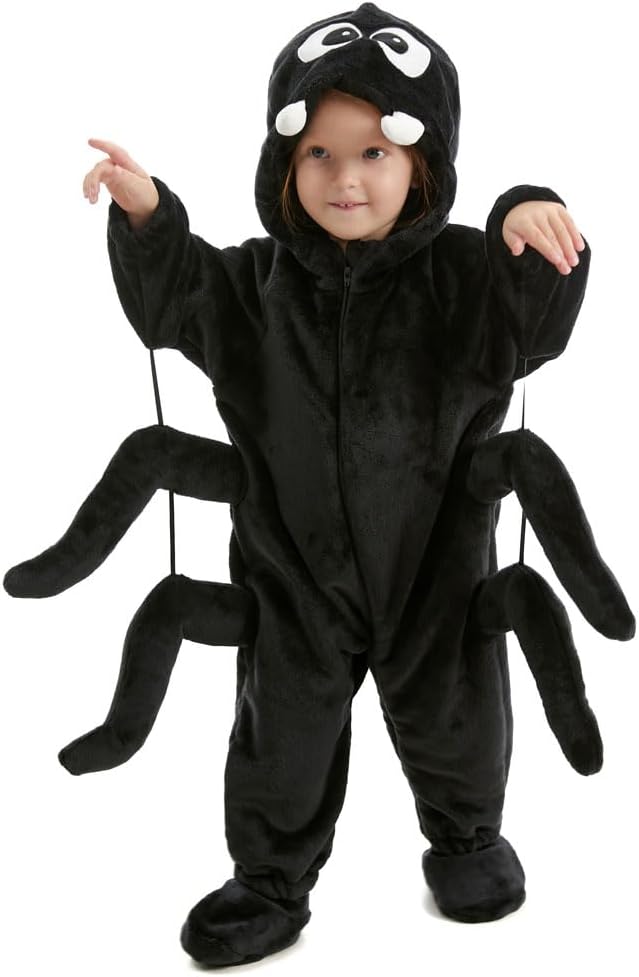 Baby Spider Costume Newborn, Infant and Toddler Boys Girls 0-4T | 90% Upgraded Flannel Fleece/ 10% Spandex, Versatile