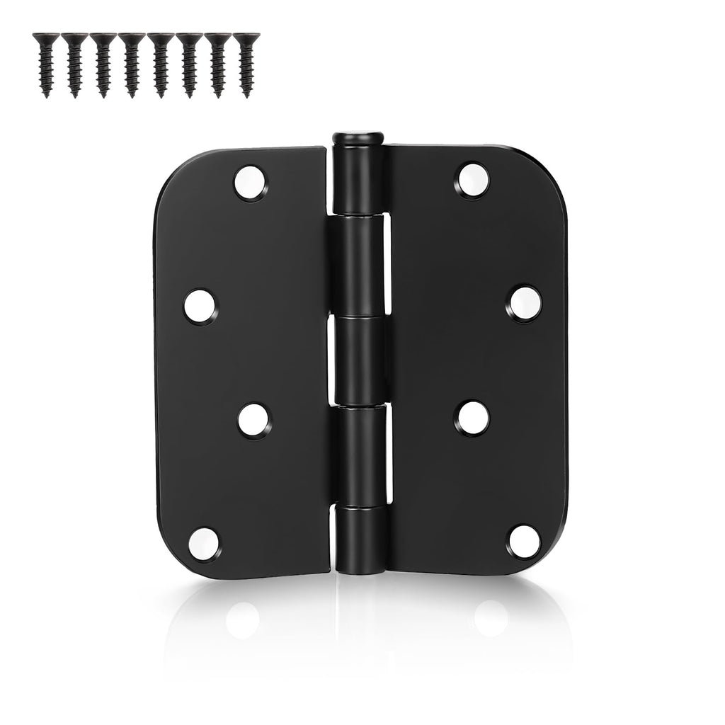 Matte Black Door Hinges, 4" x 4" Interior Door Hinges, 30 Pack