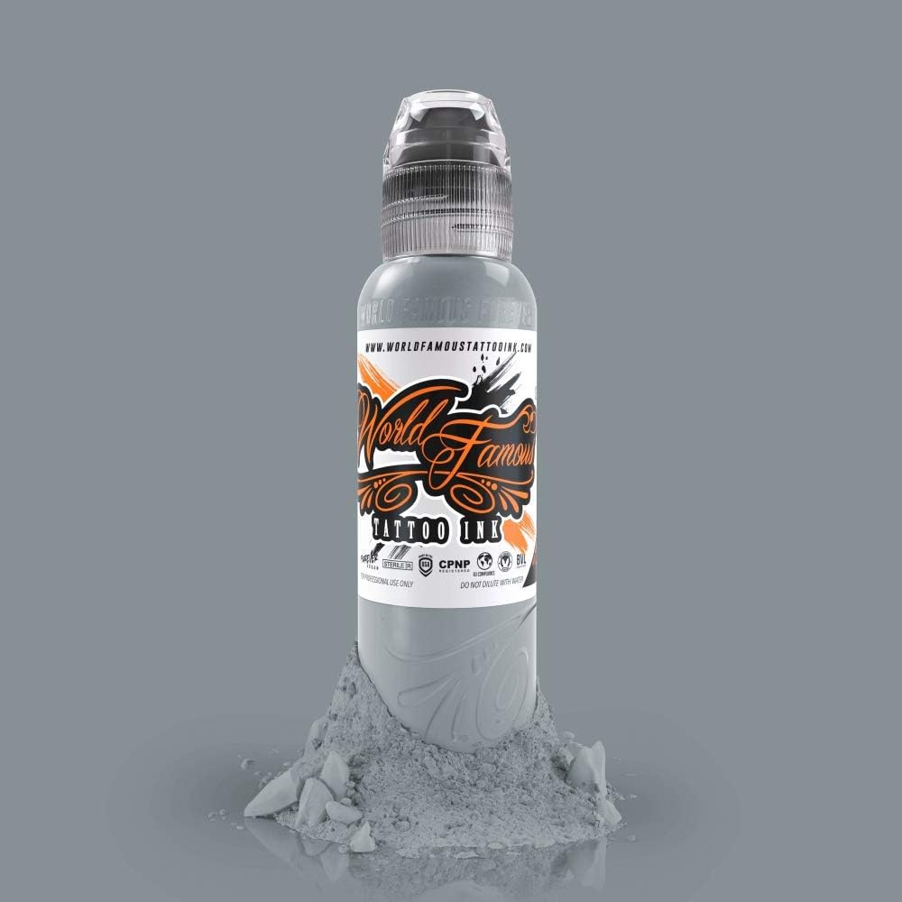 World Famous Grey Tattoo Ink, Vegan and Professional Ink, Made in USA, Rolling Stone, .5 oz