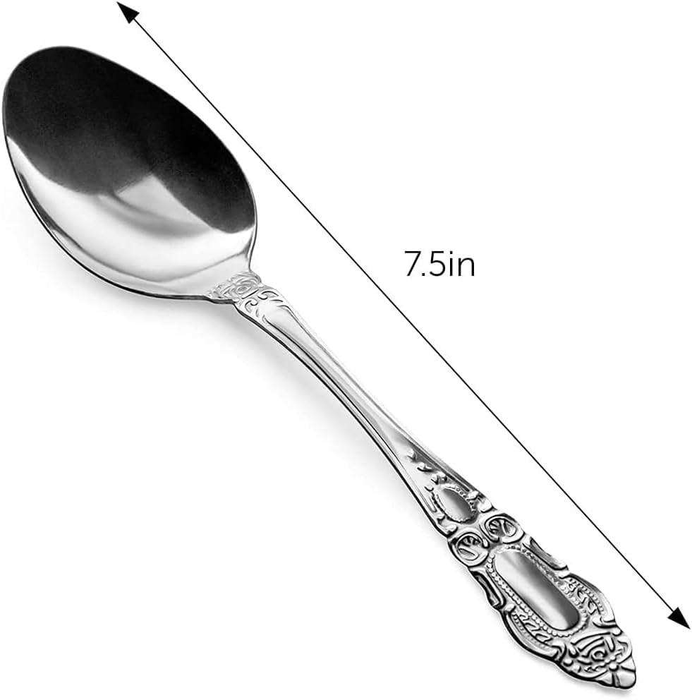 36 Piece Stainless Steel Dinner Spoons, 7.5 in, Dishwasher Safe