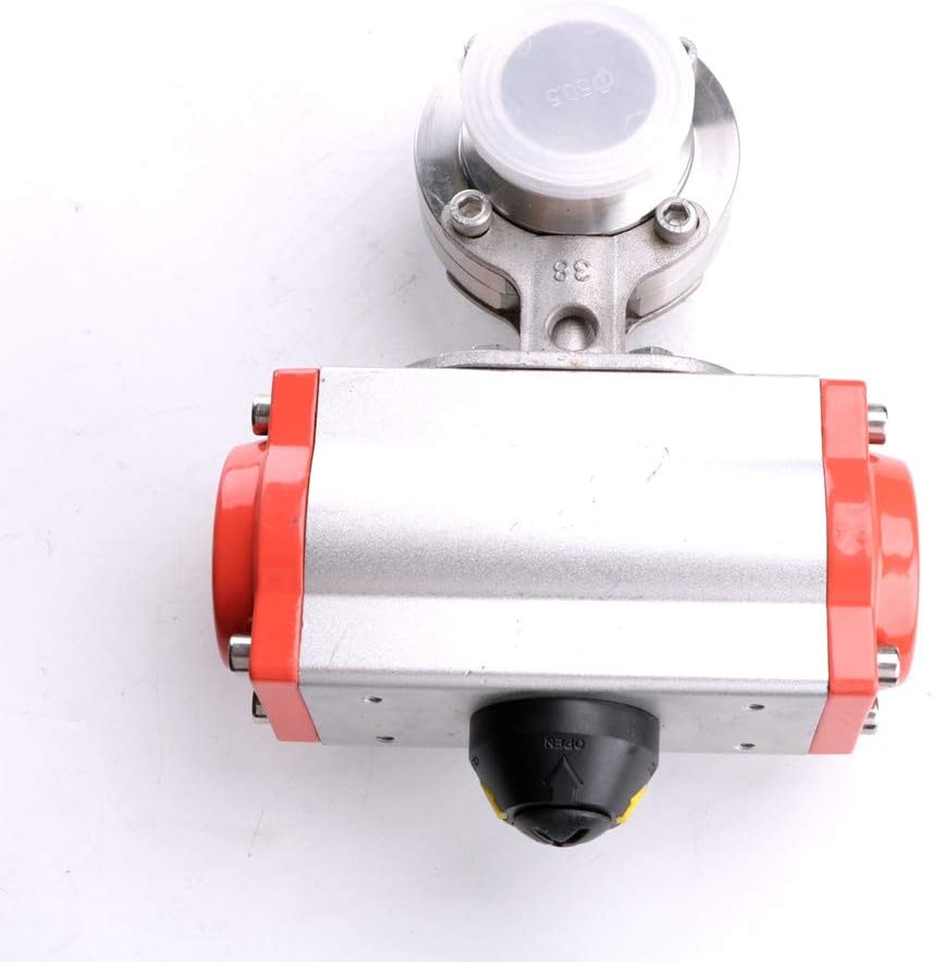 1.5"Triclamp Pneumatic double-Acting Butterfly Valve