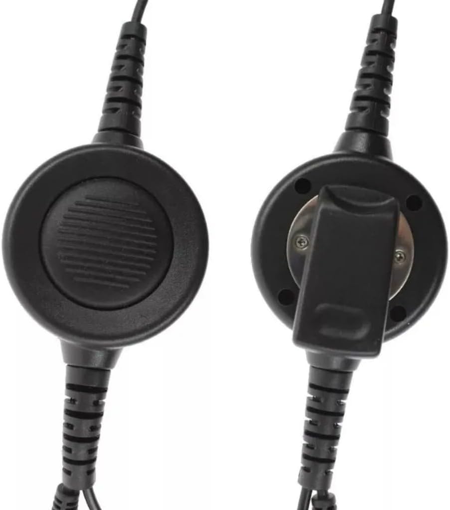 Tactical Throat Mic Covert Acoustic Tube Earpiece Mic with Finger PTT | Compatible with Midland Radio 36 LXT630VP3