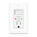 GFCI Outlet Light Switch Combo, 15A Self-Test TR ETL Listed 1 Pack | Tamper-Resistant Ground Fault Circuit