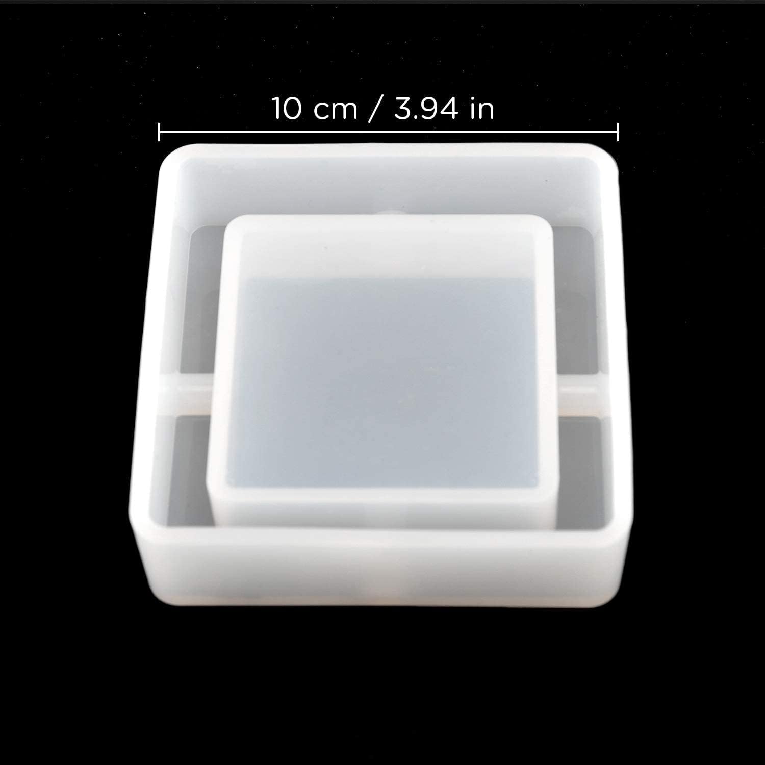 2 Pieces Ashtray Resin Molds with Square and Rhombus & Round Shape | Silicone Resin Mold for Resin Casting, DIY