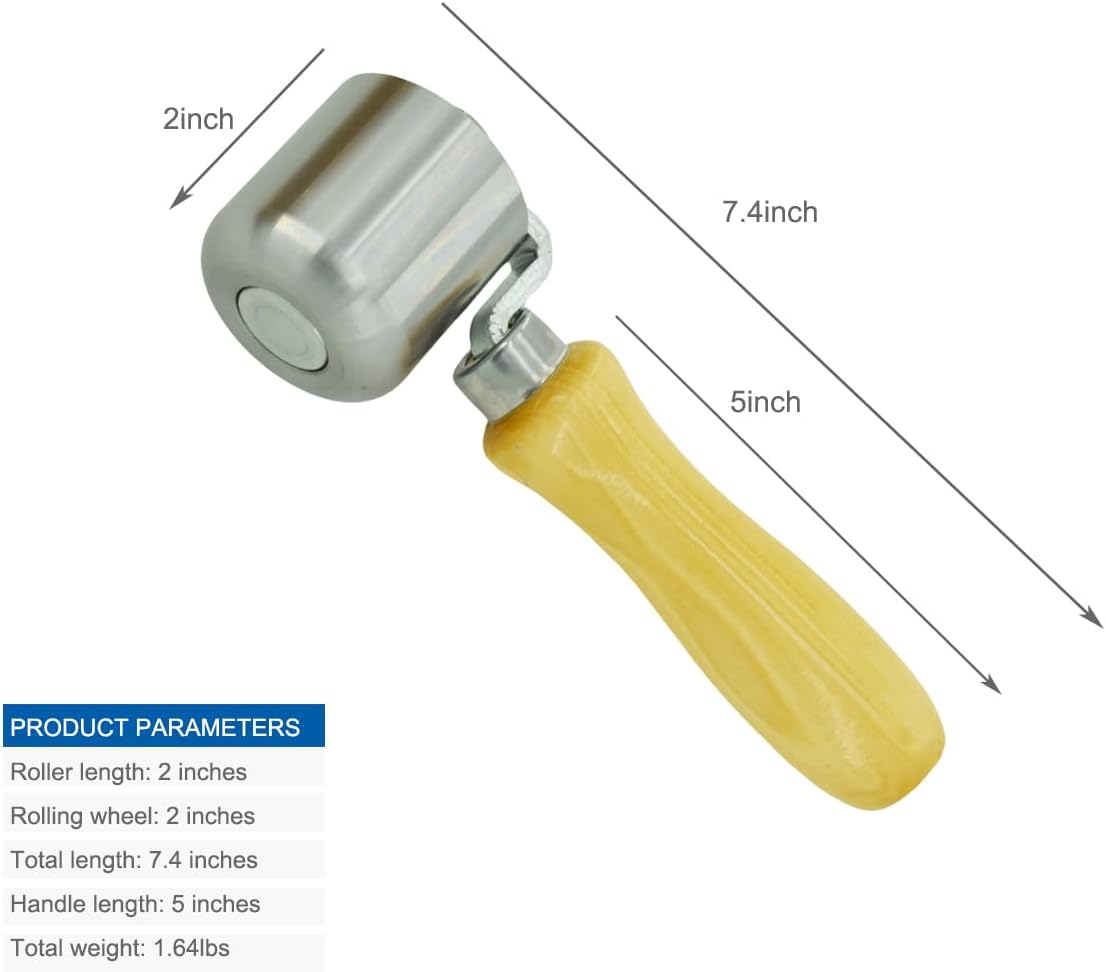 Steel Seam Roller for PVC TPO EPDM Roofing Vinyl Decking 2inch Professional Heavy Steel Heavy Application Rolling