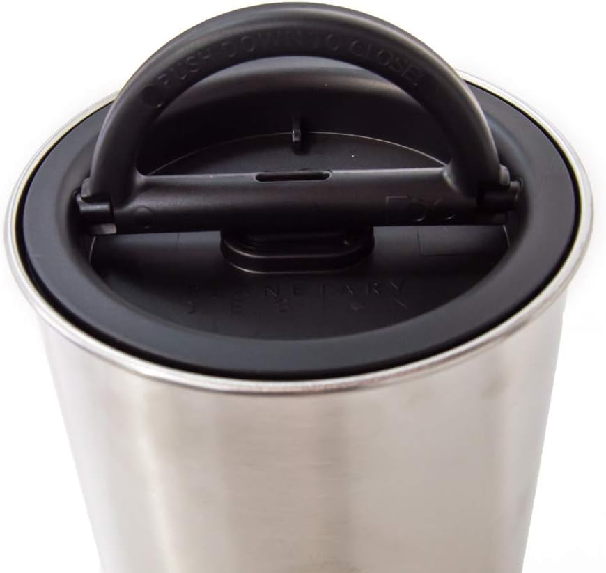 Airscape Airless Coffee Storage | 500g | Brushed Copper | Container | US Patented Inner Plunger Lid REMOVES Excess