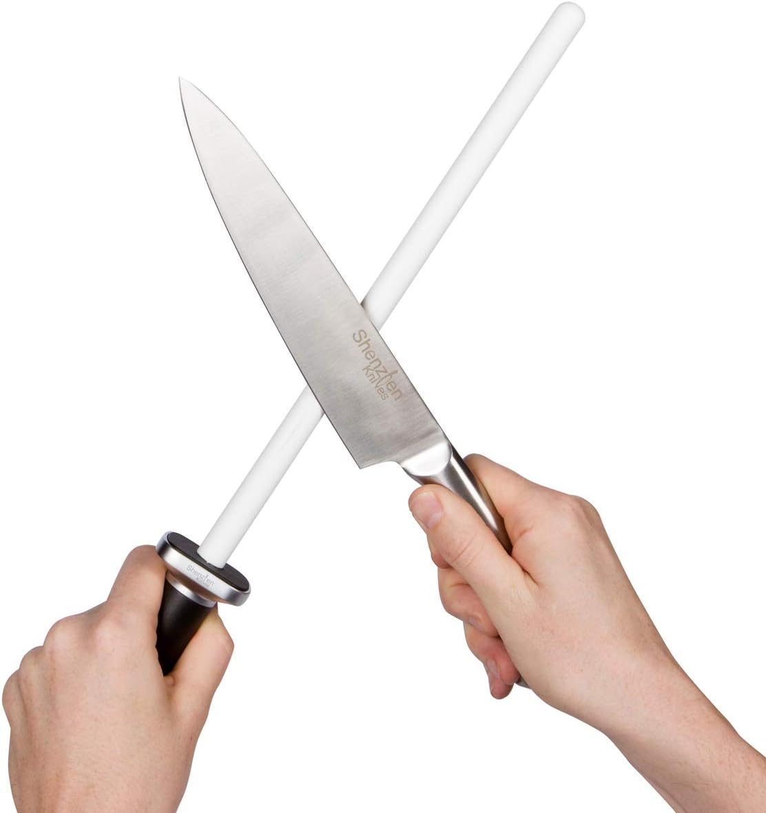 Ceramic Honing Rod – 12 Inch, HRC 68, 1000 Grit | 12 Inch Ceramic Rod, HRC 68 Alumina, 1000 Grit, Rectangular Safety