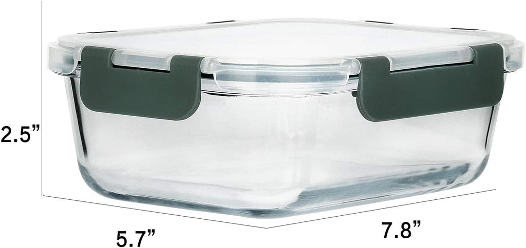 [8-Pack,30 oz] Glass Meal Prep Containers,Glass Food Storage Containers,Airtight lunch Containers with Lids