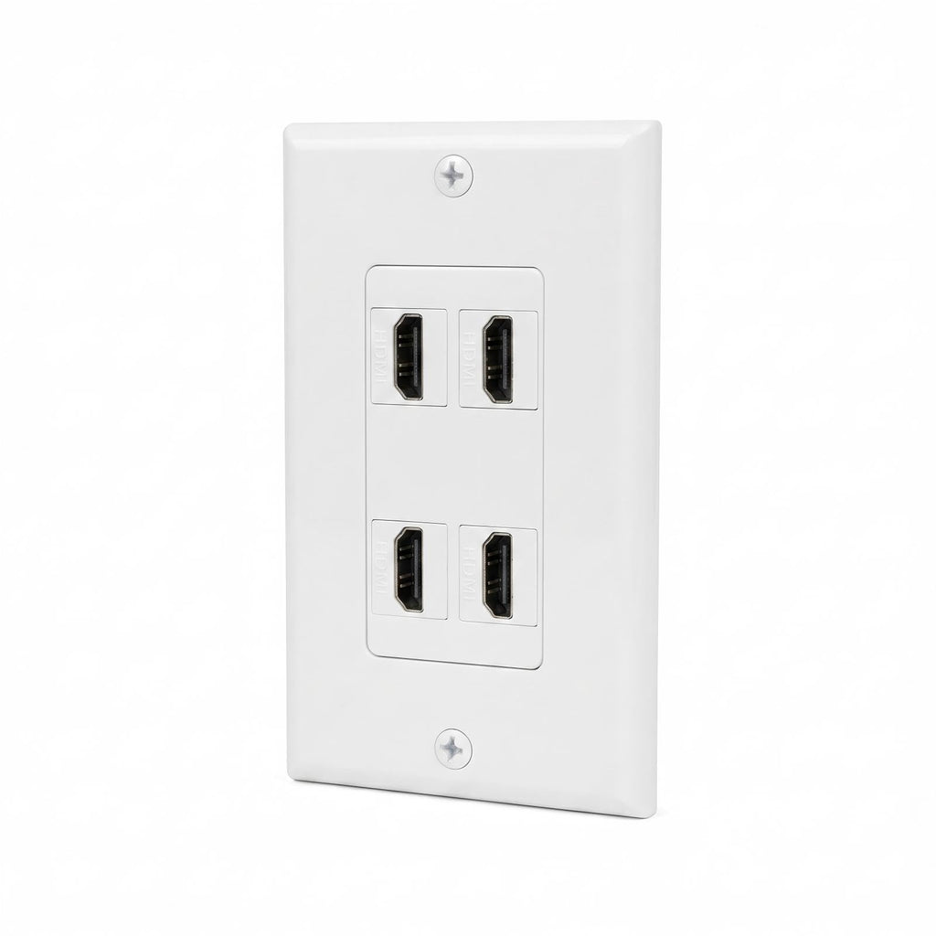 HDMI Wall Plate 4 Port HDMI Wall Outlet Faceplate HDMI Jack Panel