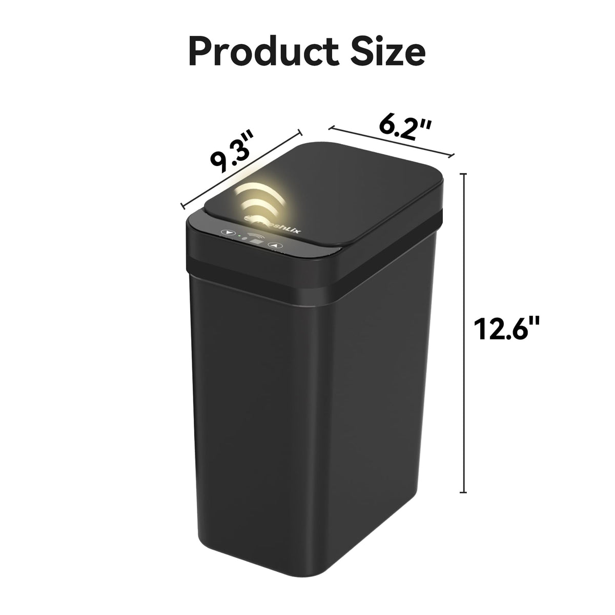 3 Pack Bathroom Trash Can 2.5 Gallon Small Touchless Automatic Motion Sensor Trash Cans Slim Waterproof Garbage Bin
