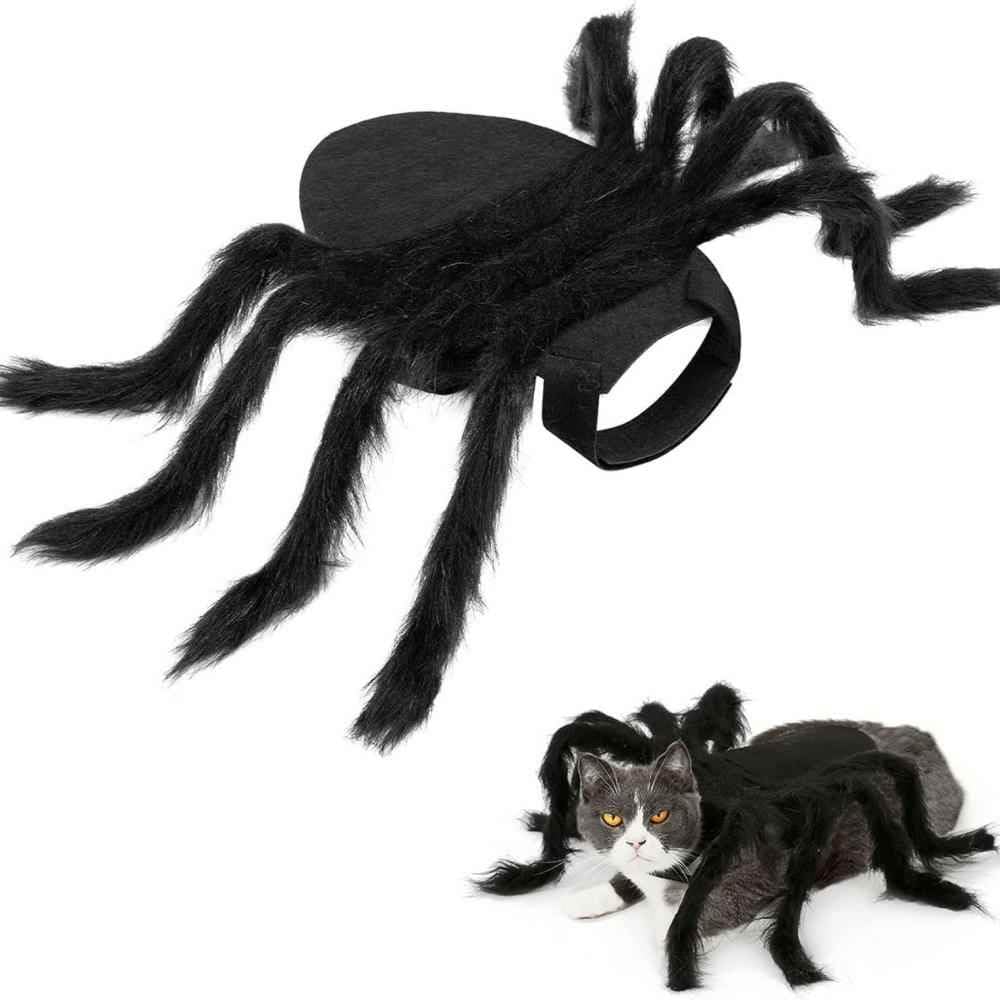 Spider Pet Costume for Halloween Cats & Small Dogs, Black