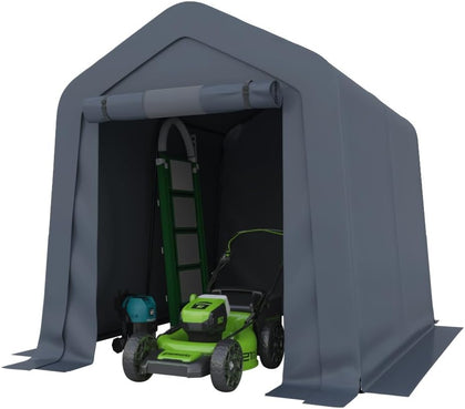 6x8x7 FT Heavy-Duty Portable Outdoor Storage Shed Replacement Canopy, Heavy-Duty Portable Carport Garage Shelter