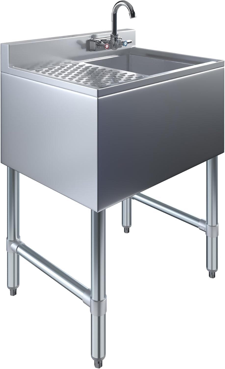 19" Underbar 1-Compartment Sink, Left Drainboard, Faucet