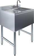 19" Underbar 1-Compartment Sink, Left Drainboard, Faucet