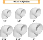 5PCS 1-1/4" 90 Degree Elbow PVC Pipe Fitting Adapter Coupling Connector Schedule 40 Slip (Socket x Socket) White Color
