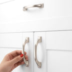 Brushed Nickel Cabinet Pulls 3 Inch Silver Drawer Pull 10 Pack 8222