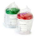 5901G PP Specimen Container with Full Turn Green Attached Screwcap and ID Label, Graduated, Sterile, 4oz Capacity