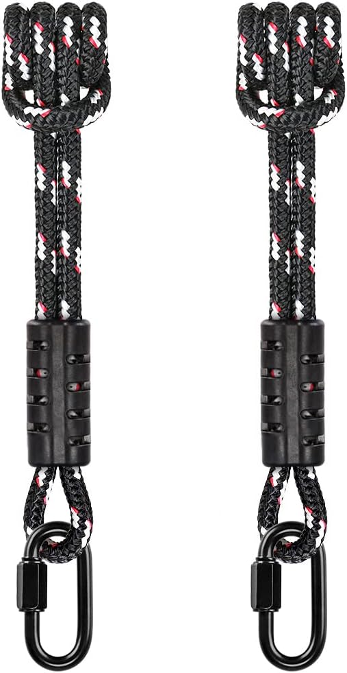 Poseidon Series Sewn Prusik Loops Ropes, Safety, 19", Diameter 2/5", 2 Pack, Black