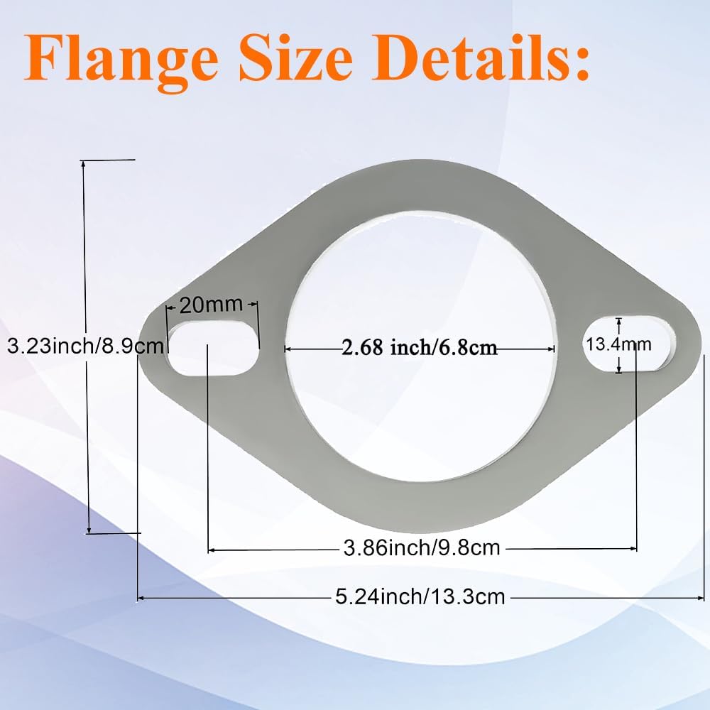 ID 2.5" to ID 3" Stainless Steel Exhaust Adapter w/Flange Ugrade Replace #41726