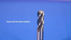 Drill America 1/8" X 3/8" High Speed Steel 2 Flute Single End Ball End Mill, DWC Series