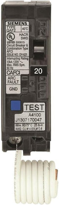 Siemens QA120AFCP 20-Amp Single Pole 120-volt Plug On Combination AFCI Breaker