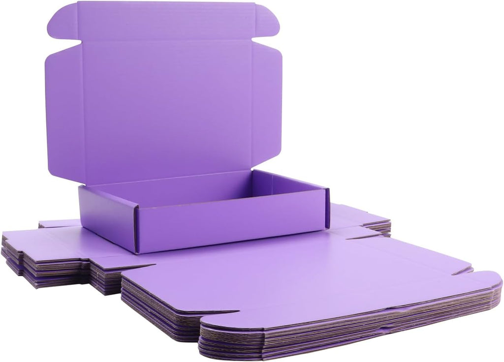 Small Purple Shipping Packaging Boxes L8xW5.5xH1.5Inch 20Pcs Mailer Boxes