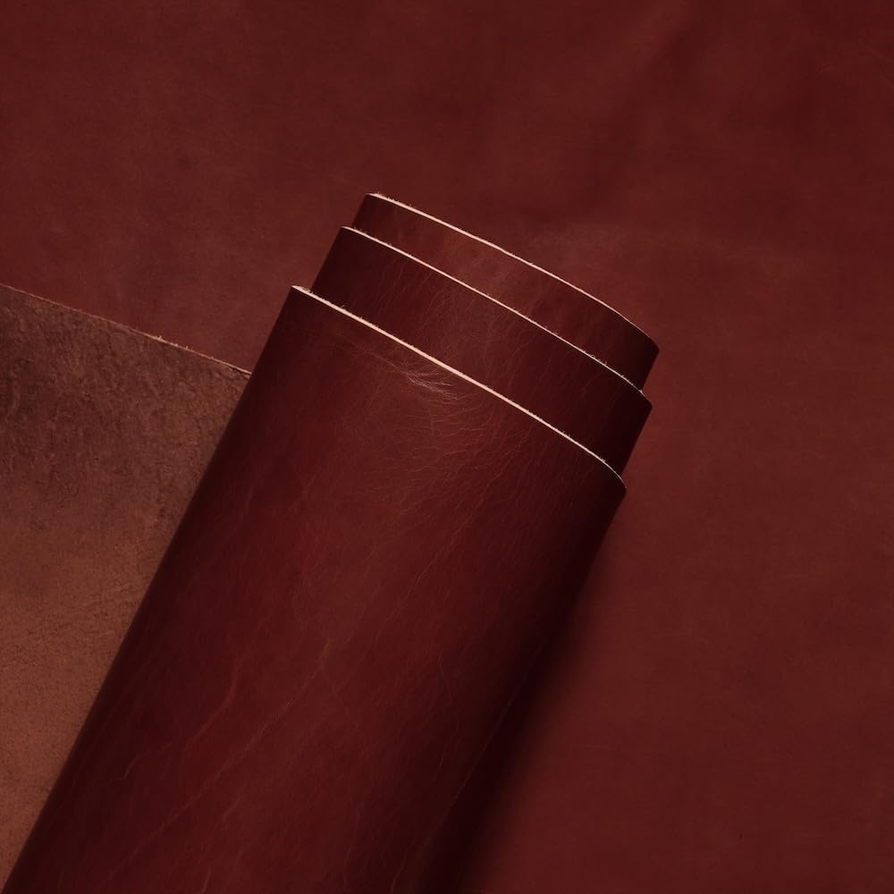 Hermann Oak English Bridle Leather Strap, Chestnut, 55" to 60" Long, 8-10oz