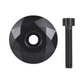 Diamond-Cut Bicycle Stem Headset Top Cap, Black