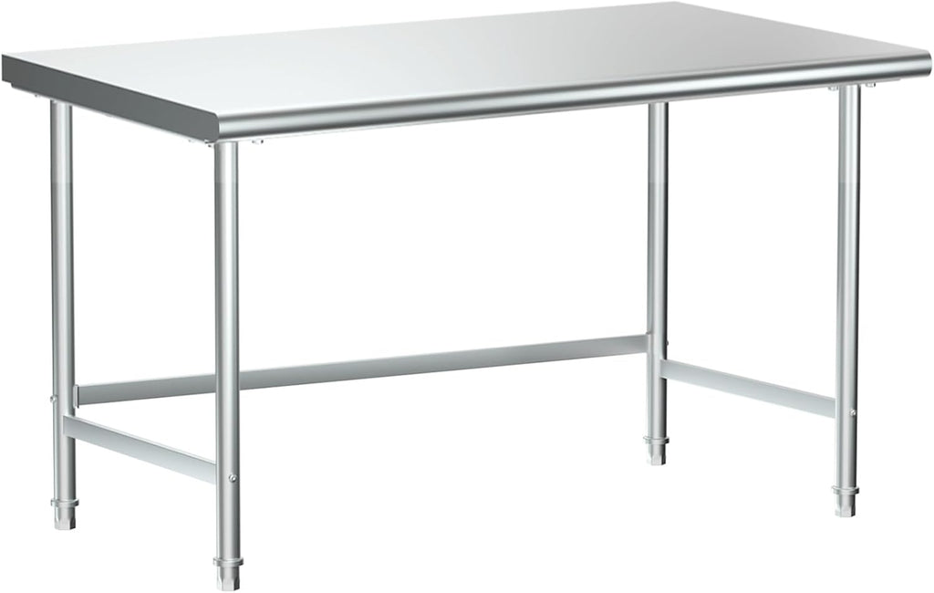 Open Base Stainless Steel Table 24"x48" Commercial Prep Work Table