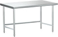 Open Base Stainless Steel Table 24"x48" Commercial Prep Work Table