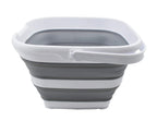 10L (2.6 Gallon) Collapsible Rectangular Handy Bucket (White/Grey, 1)