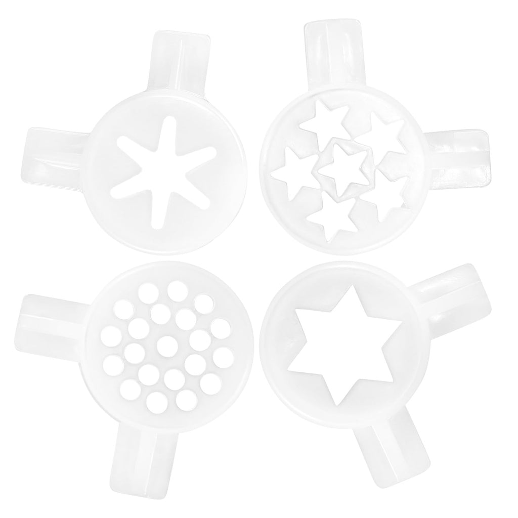 4pcs White Plastic Ice Cream Machine Nozzles Replacement Parts