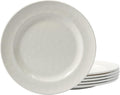 8.5" Melamine Round Dinner Plates, 6-Piece Plate Sets, Ivory