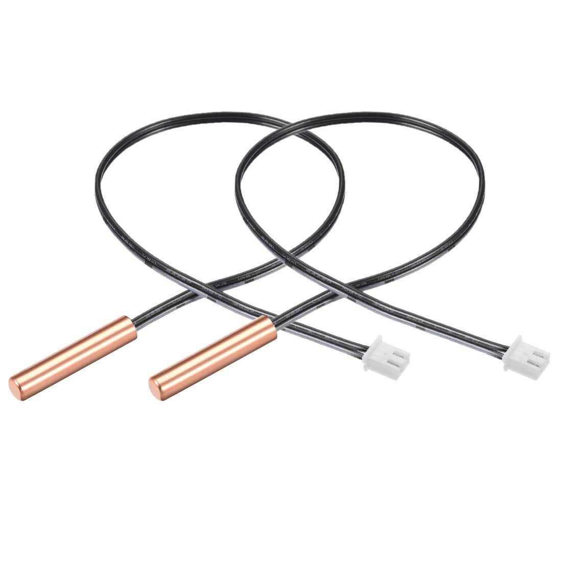 uxcell 2 Pcs 10K NTC Thermistor Probe 15.7 Inch Copper Sensitive Temperature Temp Sensor for Air Conditioner