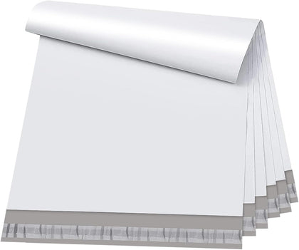 Large Poly Mailers 19x24 50 Pack, White Self Seal Shipping Bags | Strong Thick Tear-resistant Waterproof Mailing