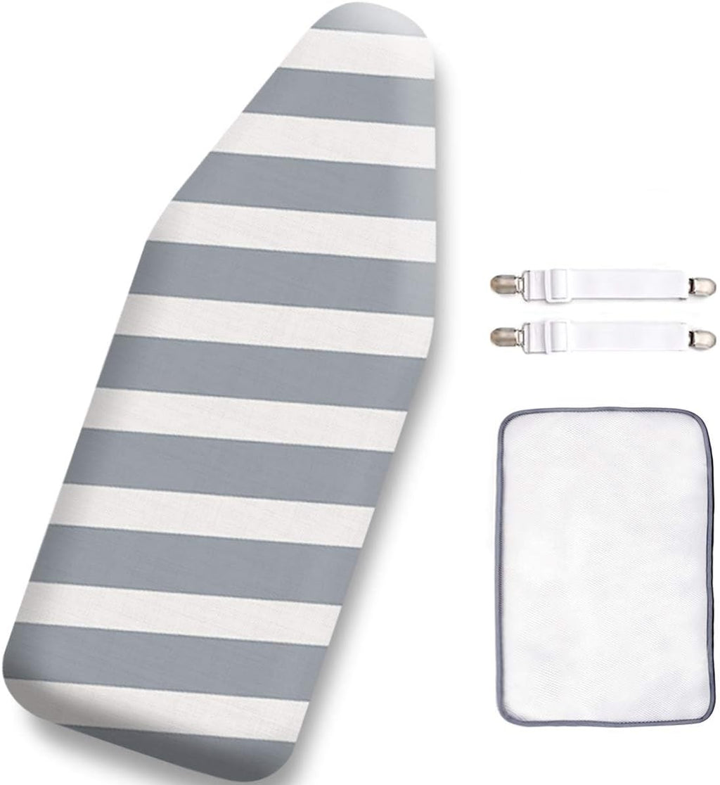 12.5"x32" Small Ironing Board Cover and Pad,Extra Thick Padding | Scorch and Stain Resistant,Adjustable Elastic
